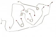 1993 GM Truck SILVERADO SS 454 2WD STANDARD CAB 6' BED FRONT BRAKE LINE KIT 6 PCS - TKT9003 | BR1340K