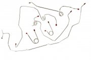 1993 GM Truck STAINLESS STEEL SILVERADO SS 454 2WD STANDARD CAB 6' BED FRONT BRAKE LINE KIT 6 PCS - TKT9003SS | BR1341K
