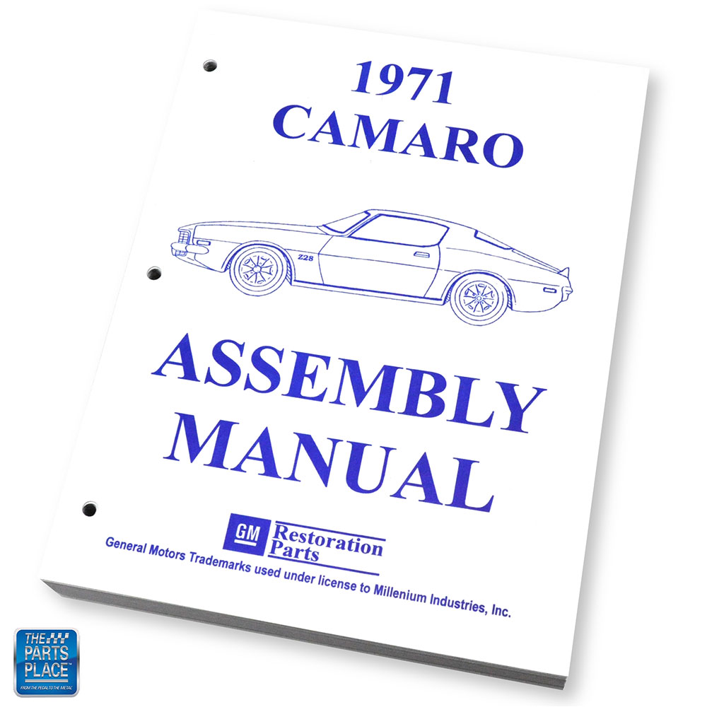 1971 Camaro Factory Assembly Manual Each for 1971 Camaro