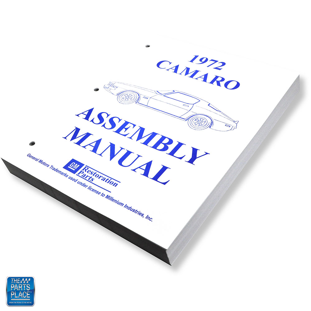 1972 Camaro Factory GM Assembly Manual Each for 1972 Camaro