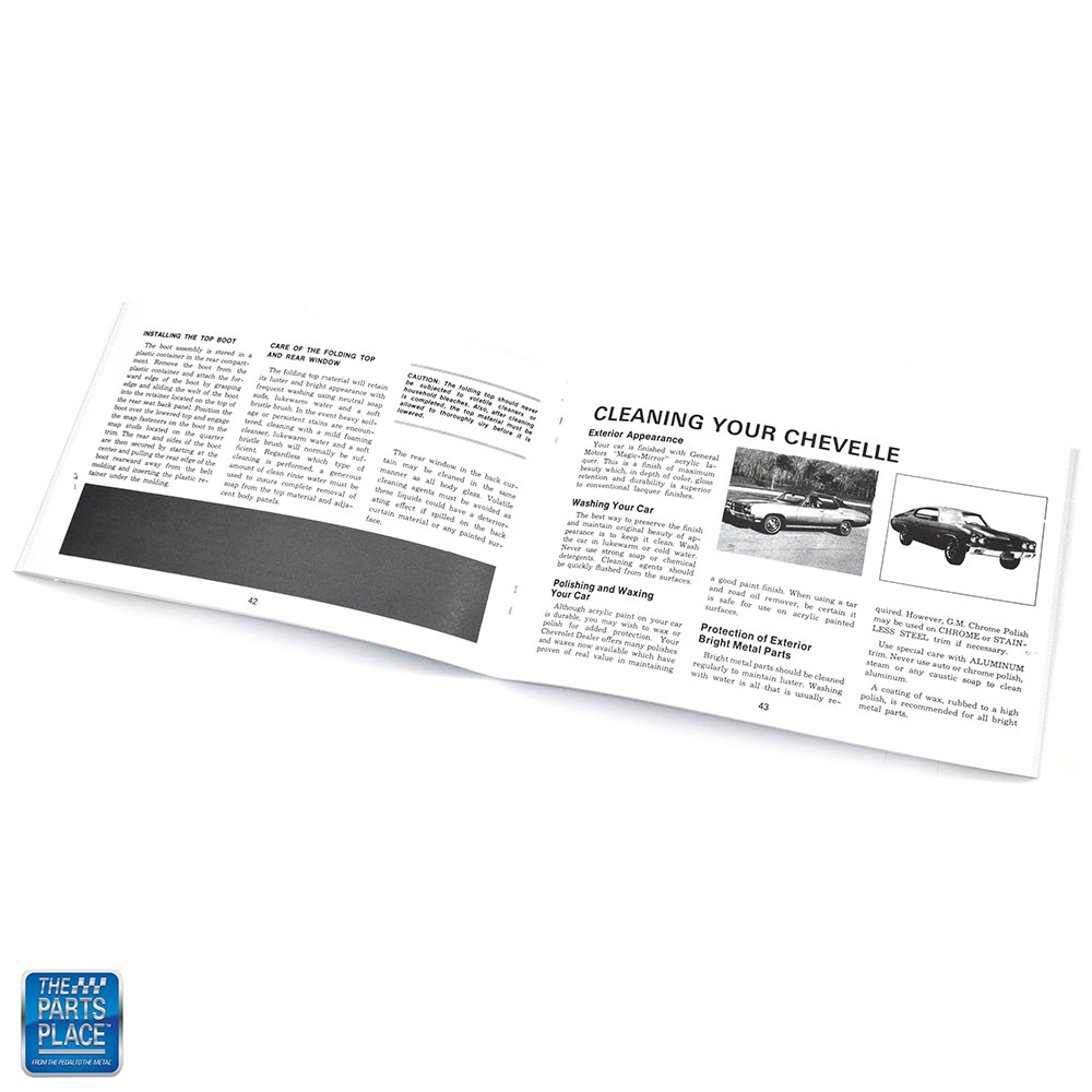 Owners Manual / Important Operating Safety & Maintenance Instructions Each for 1970 Chevelle