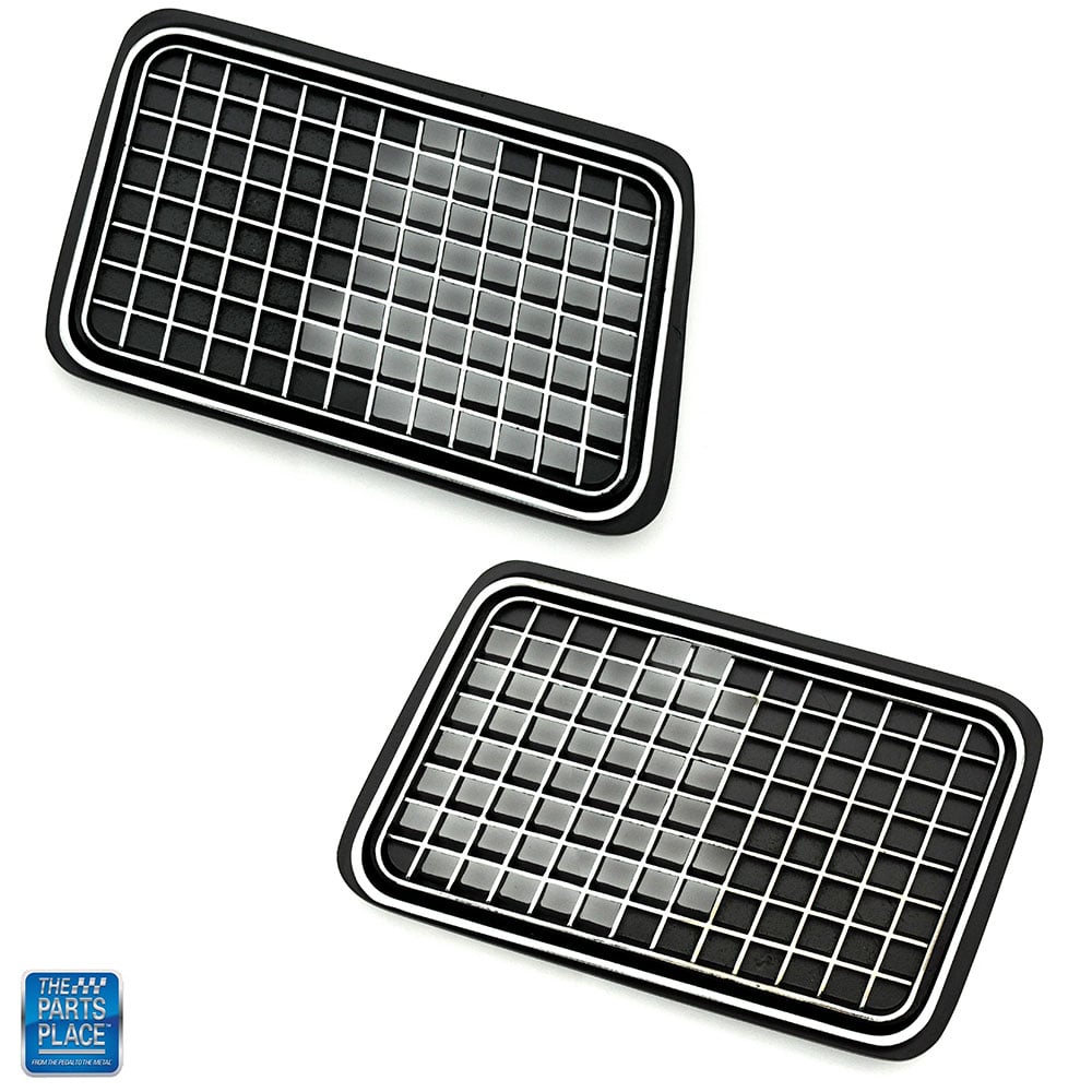 Hood chrome grille inserts for 1970 and 1972 Buick Skylark and Gran Sport