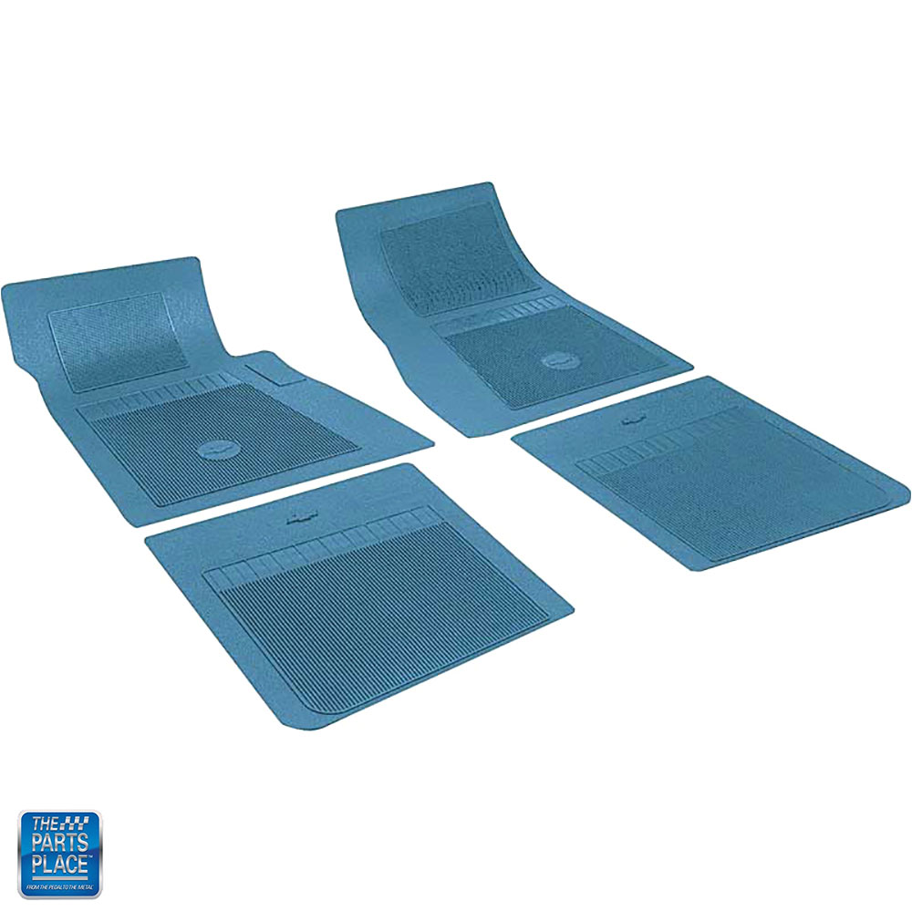 blue rubber floor mats