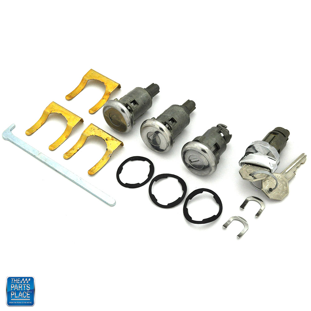 Ignition Door & Trunk Lock Kit Original Key With Long Cylinder 274 for 1961-1964 Impala Bel Air