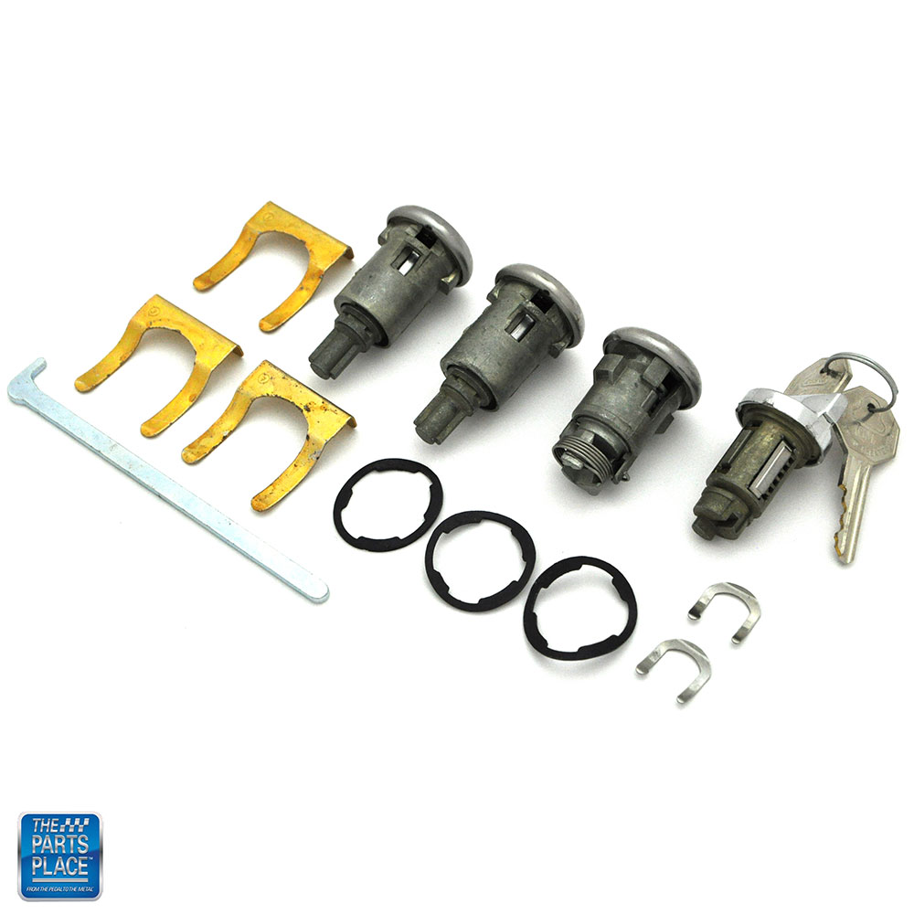 Ignition Door & Trunk Lock Kit Original Key With Long Cylinder 274 for 1961-1964 Impala Bel Air