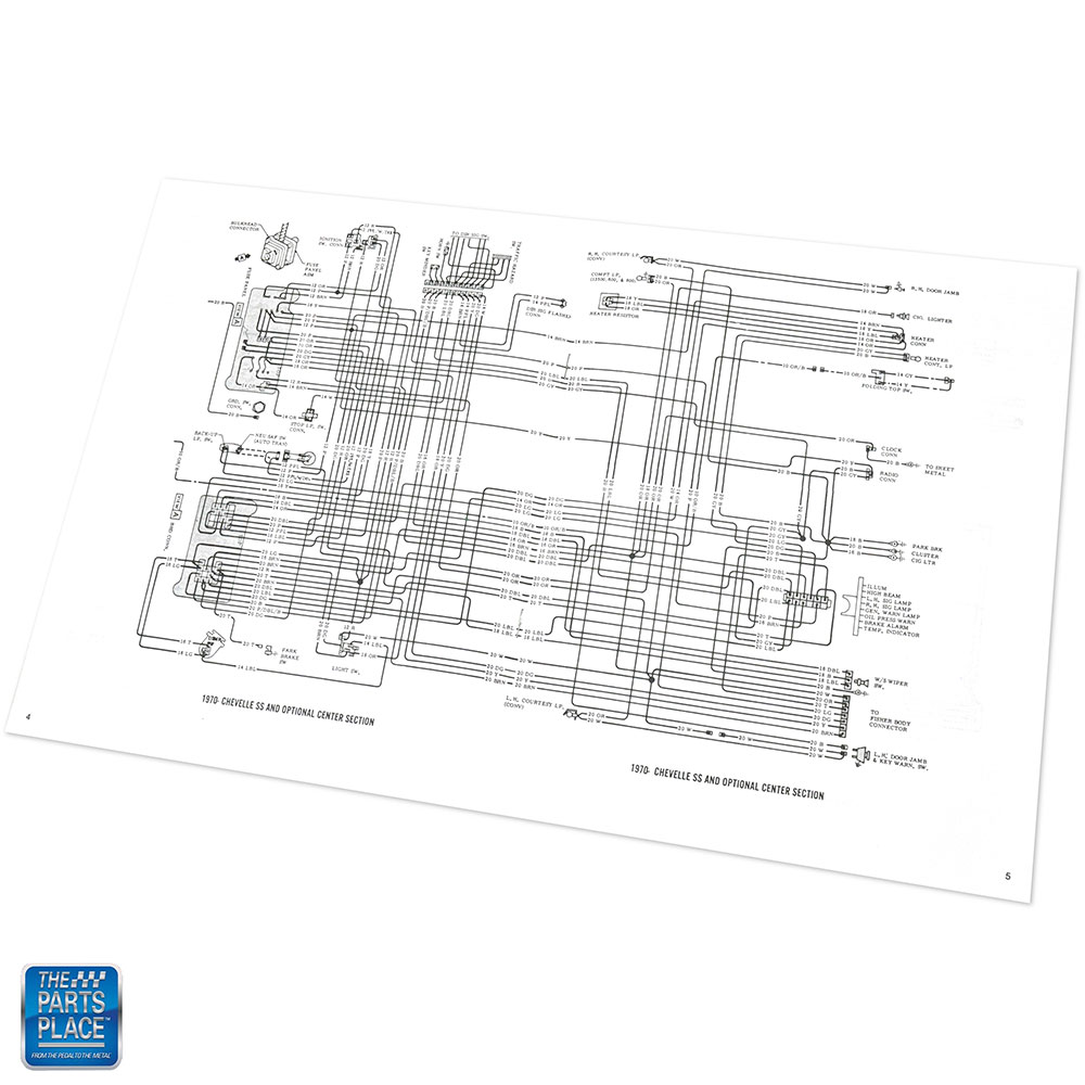 1970 Chevelle Wiring Diagram Manual Brochure Each | eBay