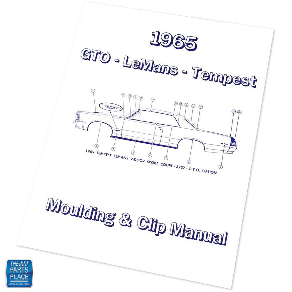1965 GTO LeMans Tempest Moulding & Clip Manual Each for 1965 GTO, LeMans, Tempest