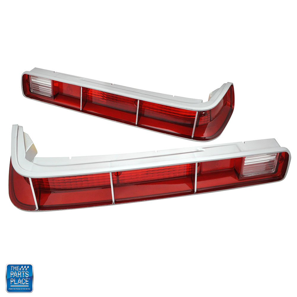 Tail Lamp Light Lenses With Ribs Pair for 1971 GTO, LeMans