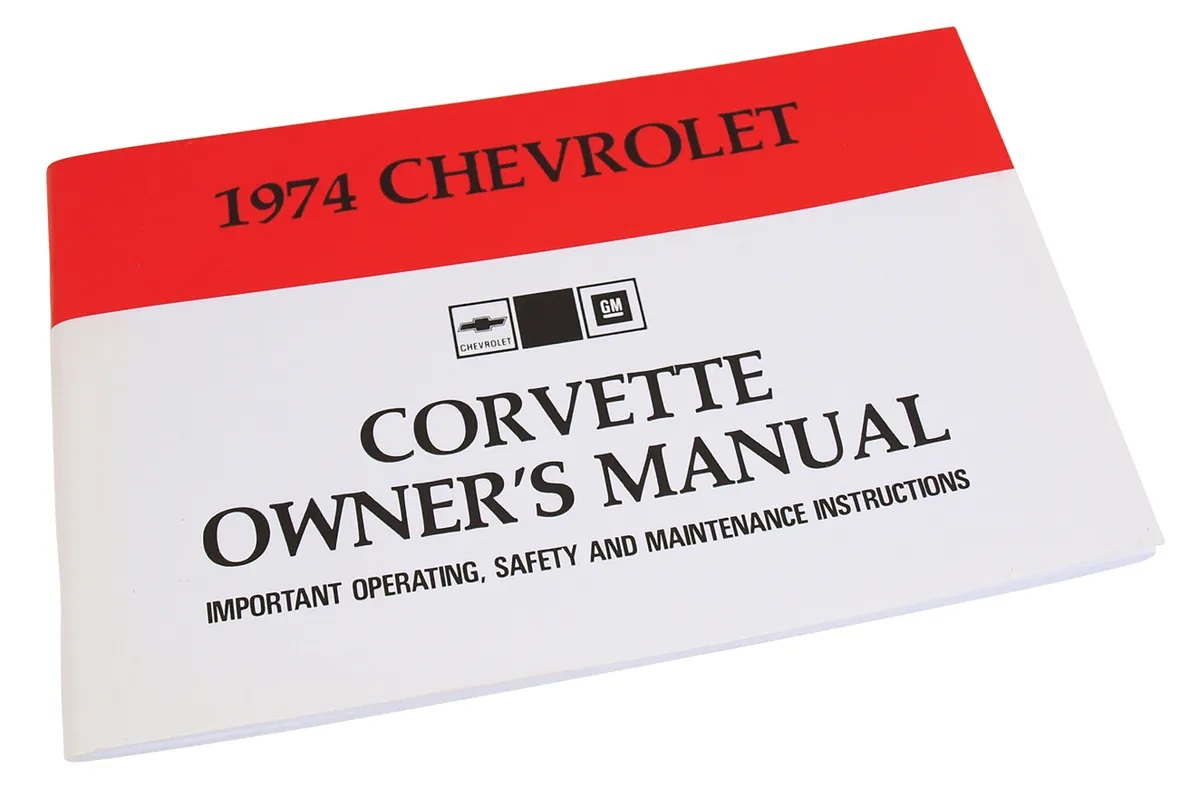 1974 Chevrolet Corvette OWNERS MANUAL IMPORTANT OPERATING SAFETY & MAINTENANCE | BK10058O